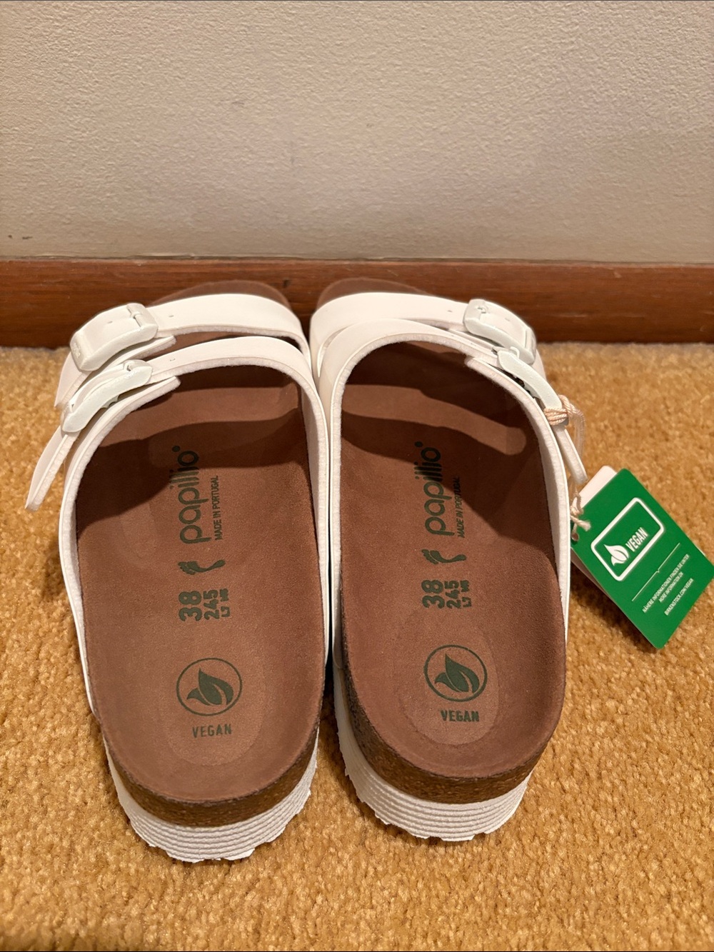 Papillio White Double-Buckle Slide Sandals - Picture 4 of 4